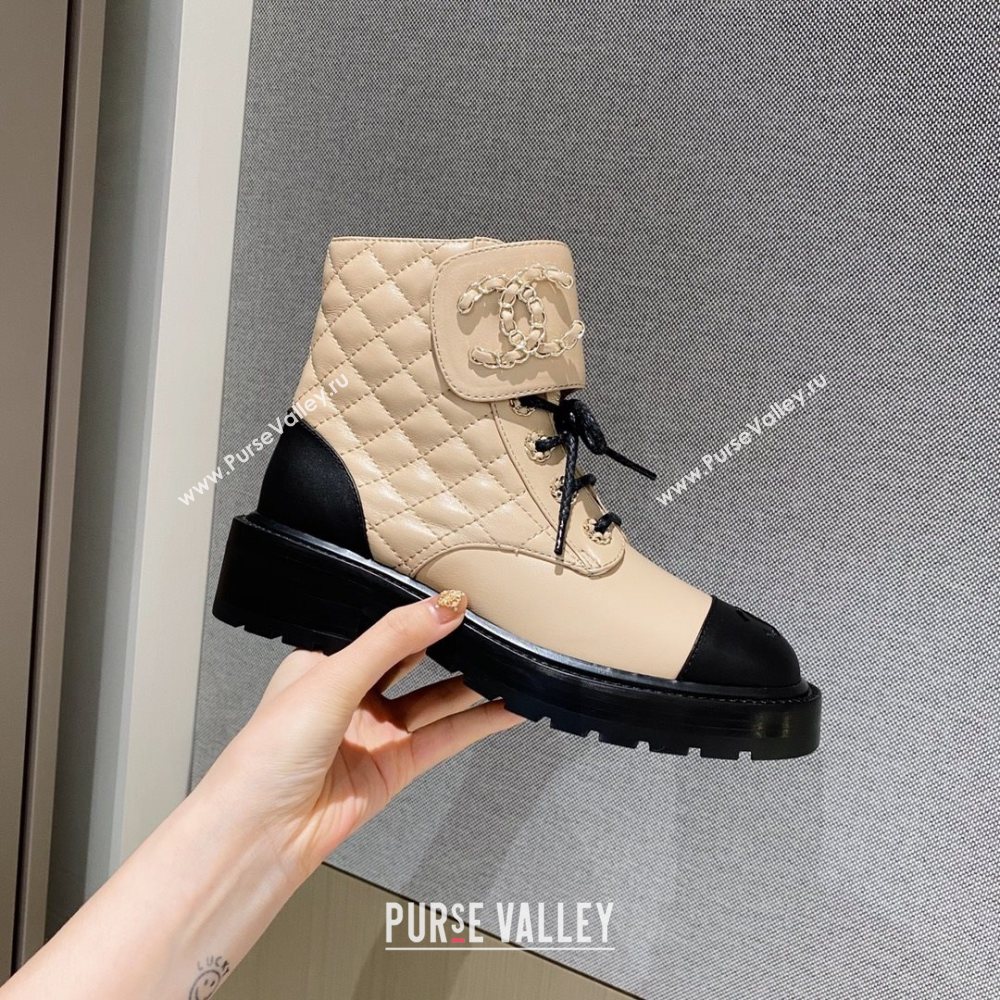 Chanel new cc boots beige 2020 (modeng-202092149)