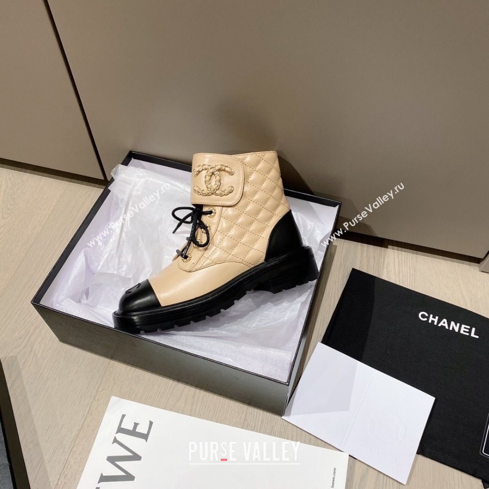 Chanel new cc boots beige 2020 (modeng-202092149)