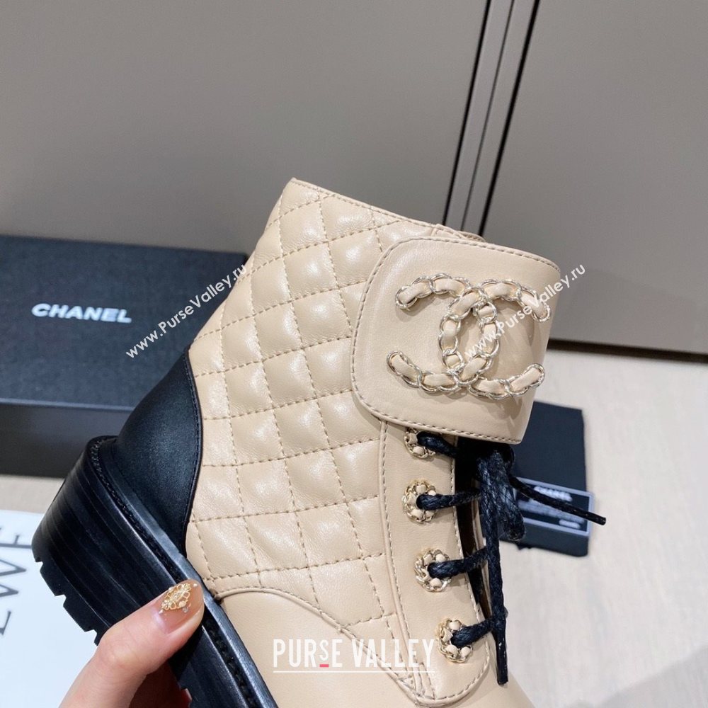 Chanel new cc boots beige 2020 (modeng-202092149)