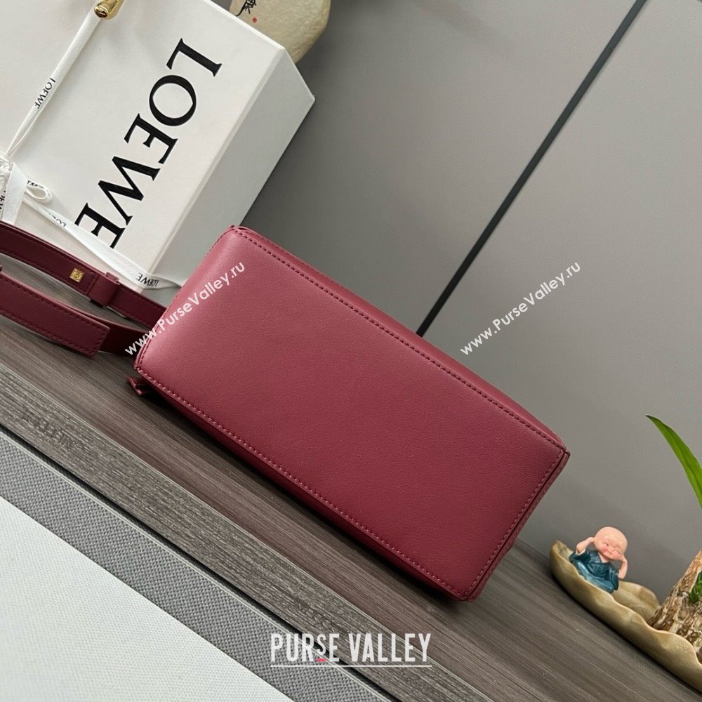 LOEWE Small Puzzle bag in in classic calfskin burgundy 2024 (yongsheng-240412-14)