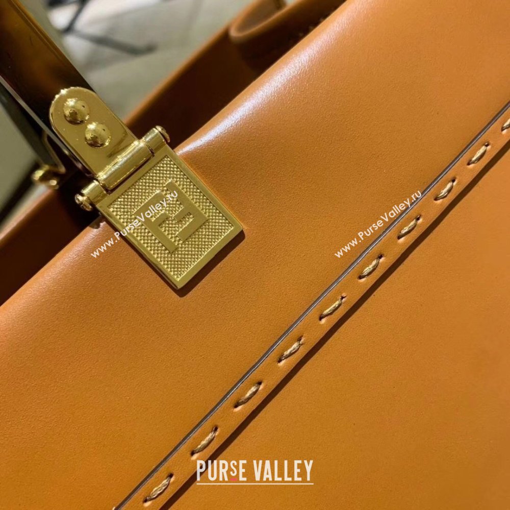 Fendi Leather Sunshine Shopper Tote Bag Brown 2020 (boxini-20042013)