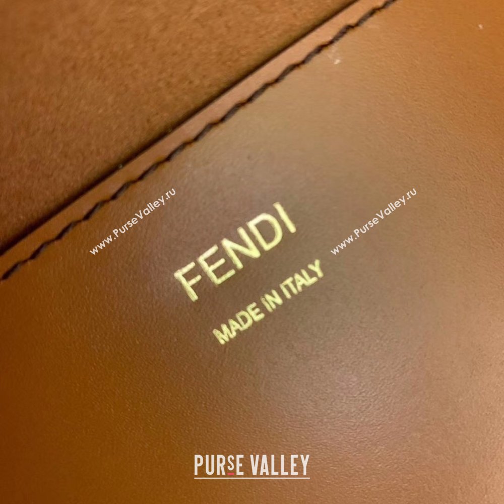 Fendi Leather Sunshine Shopper Tote Bag Brown 2020 (boxini-20042013)