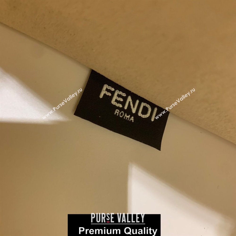 Fendi Leather Sunshine Shopper Tote Bag White 2020 (boxini-20071709)