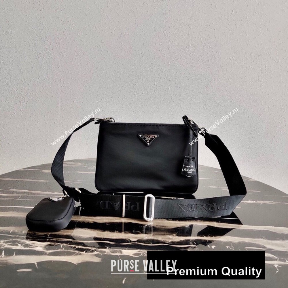 Prada Nylon Re-Edition 2000 Shoulder Bag 1BH046 Black 2020 (ziyin-20080403)