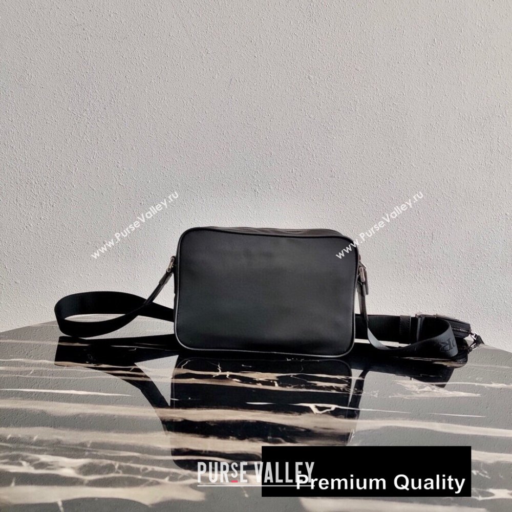 Prada Nylon and Saffiano Leather Messenger Bag with Strap 2VH048 Black 2020 (ziyin-20080404)