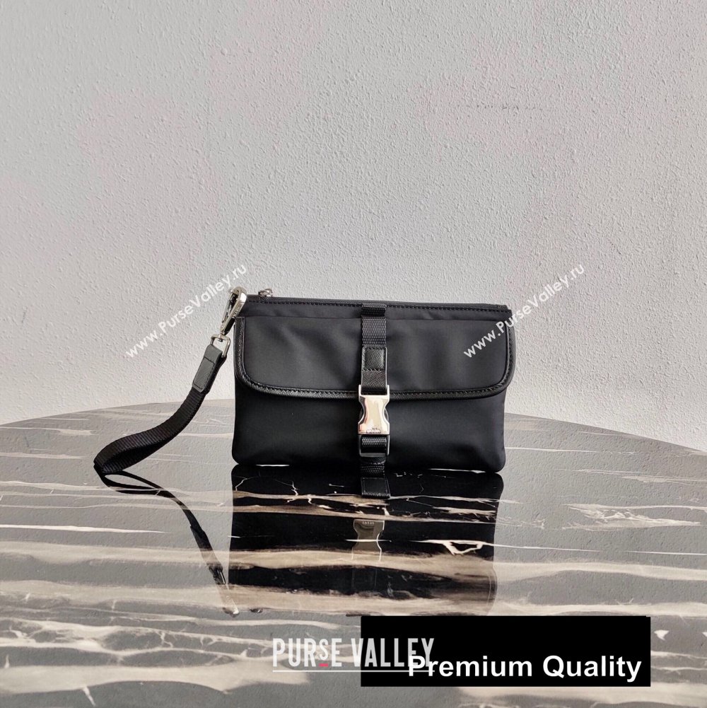 Prada Nylon Pouch Bag 2NH011 Black 2020 (ziyin-20080405)