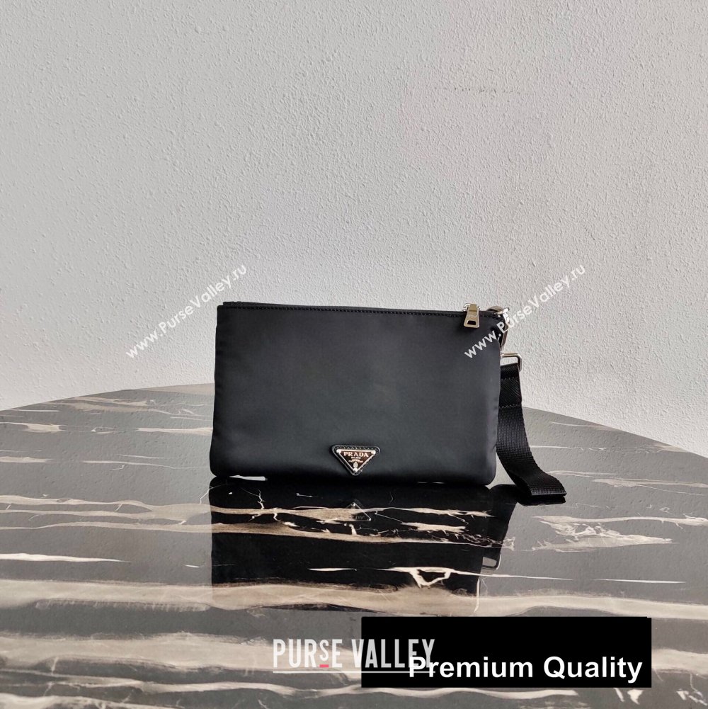 Prada Nylon Pouch Bag 2NH011 Black 2020 (ziyin-20080405)