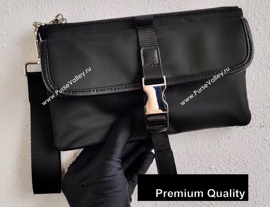 Prada Nylon Pouch Bag 2NH011 Black 2020 (ziyin-20080405)