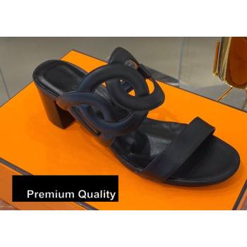 Hermes Heel 5cm Bikini Sandals Black 2020 (modeng-20080407)