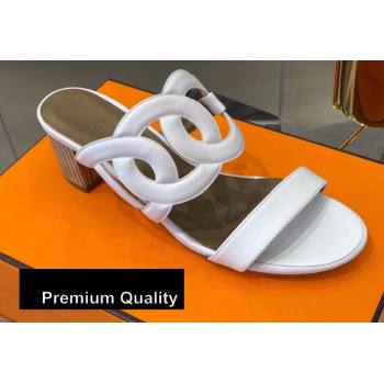 Hermes Heel 5cm Bikini Sandals White 2020 (modeng-20080408)