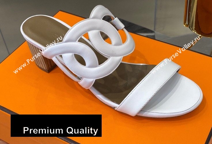 Hermes Heel 5cm Bikini Sandals White 2020 (modeng-20080408)