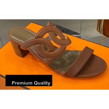 Hermes Heel 5cm Bikini Sandals Brown 2020 (modeng-20080409)