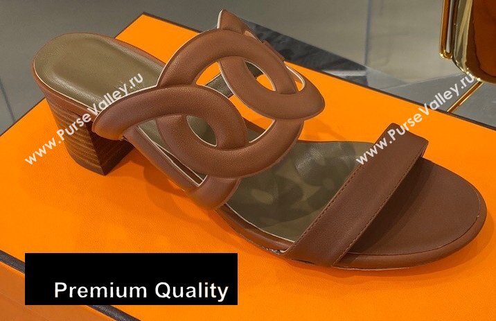 Hermes Heel 5cm Bikini Sandals Brown 2020 (modeng-20080409)