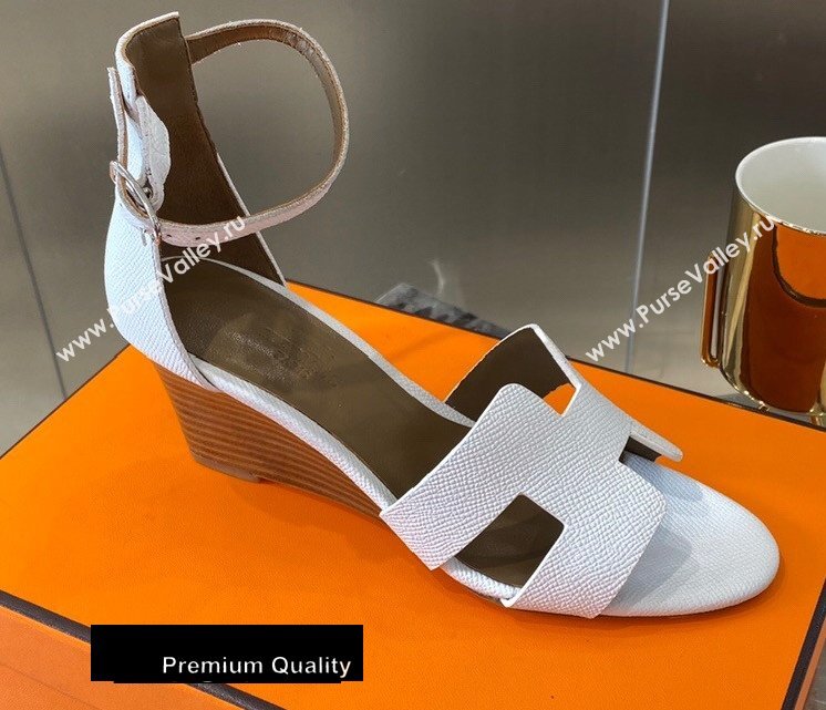 Hermes Heel 7cm Legend Sandals White 2020 (modeng-20080402)