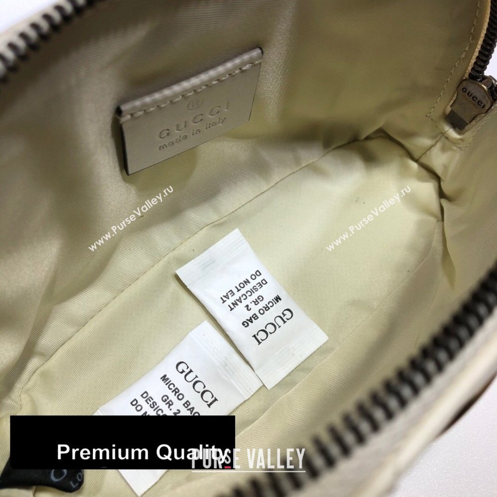 Gucci Leather GG Marmont Medium Cosmetic Case Bag 625544 White 2020 (delihang-20080403)