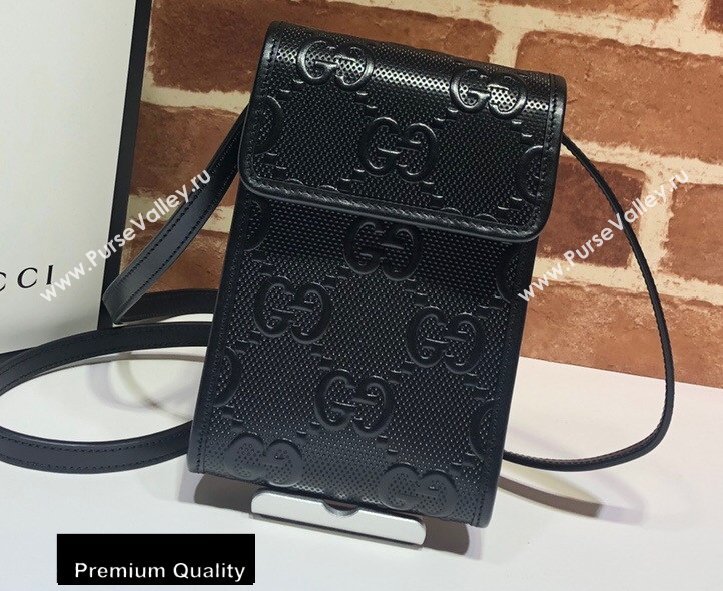 Gucci GG Embossed Mini Bag 625571 Black 2020 (delihang-20080420)