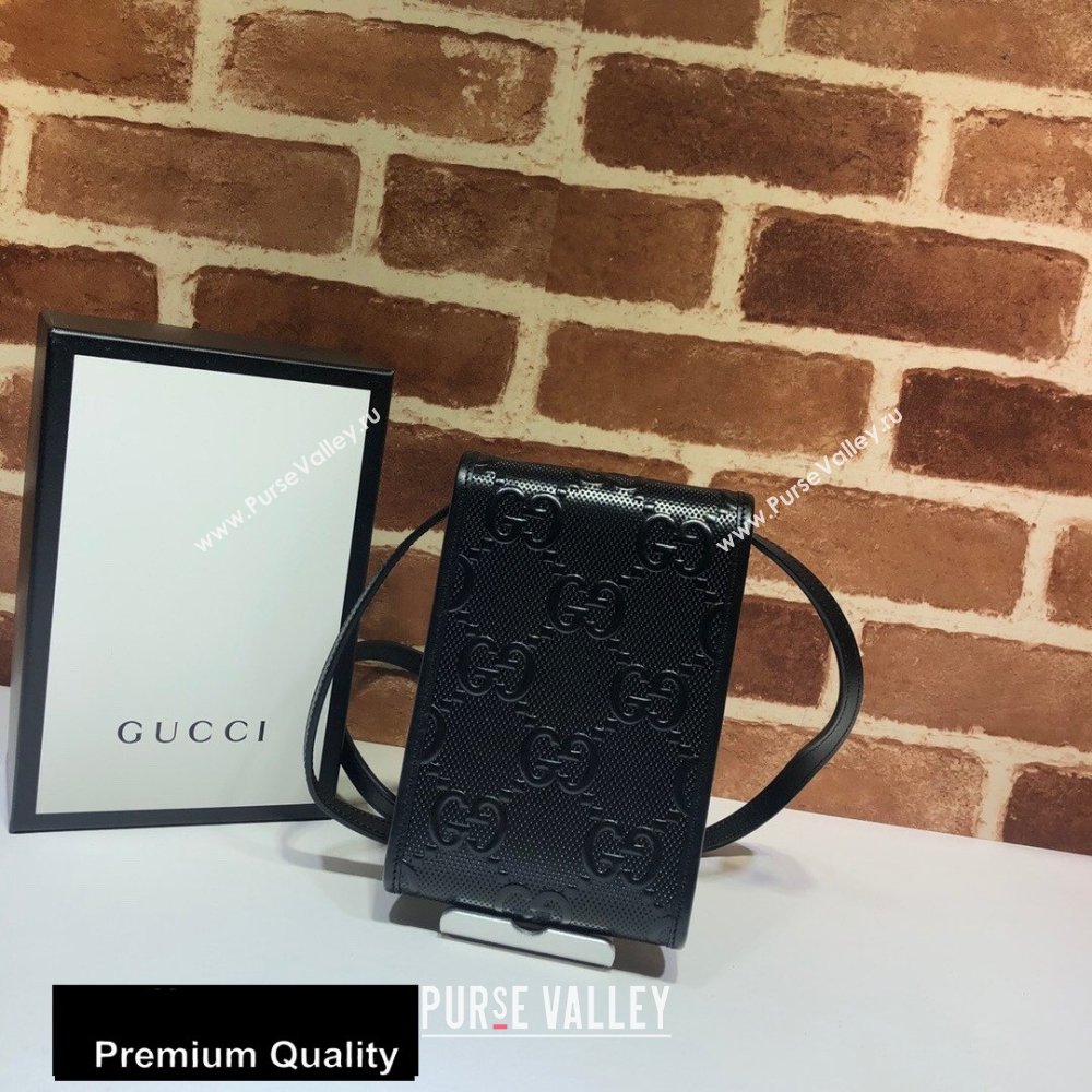 Gucci GG Embossed Mini Bag 625571 Black 2020 (delihang-20080420)