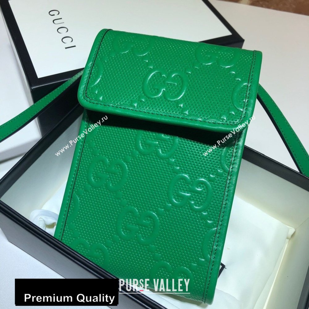 Gucci GG Embossed Mini Bag 625571 Green 2020 (delihang-20080421)