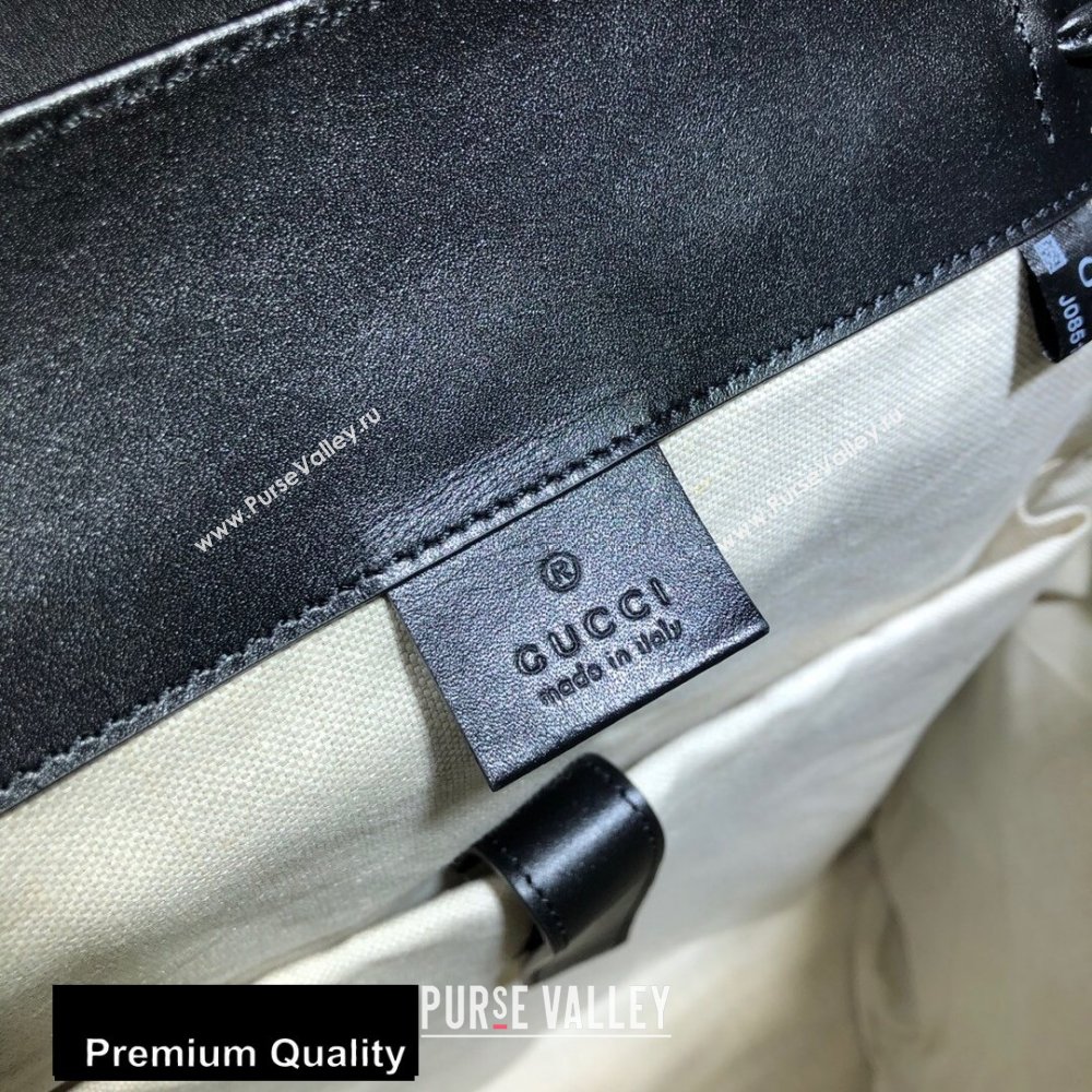 Gucci GG Embossed Backpack Bag 625770 Black 2020 (delihang-20080410)