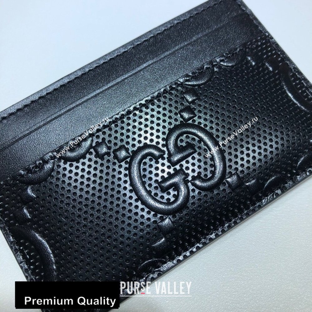 Gucci GG Embossed Card Case 625564 Black 2020 (delihang-20080418)