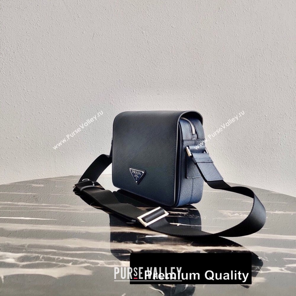 Prada Saffiano Leather Shoulder Bag with Strap 2VD038 Dark Blue 2020 (ziyin-20080409)