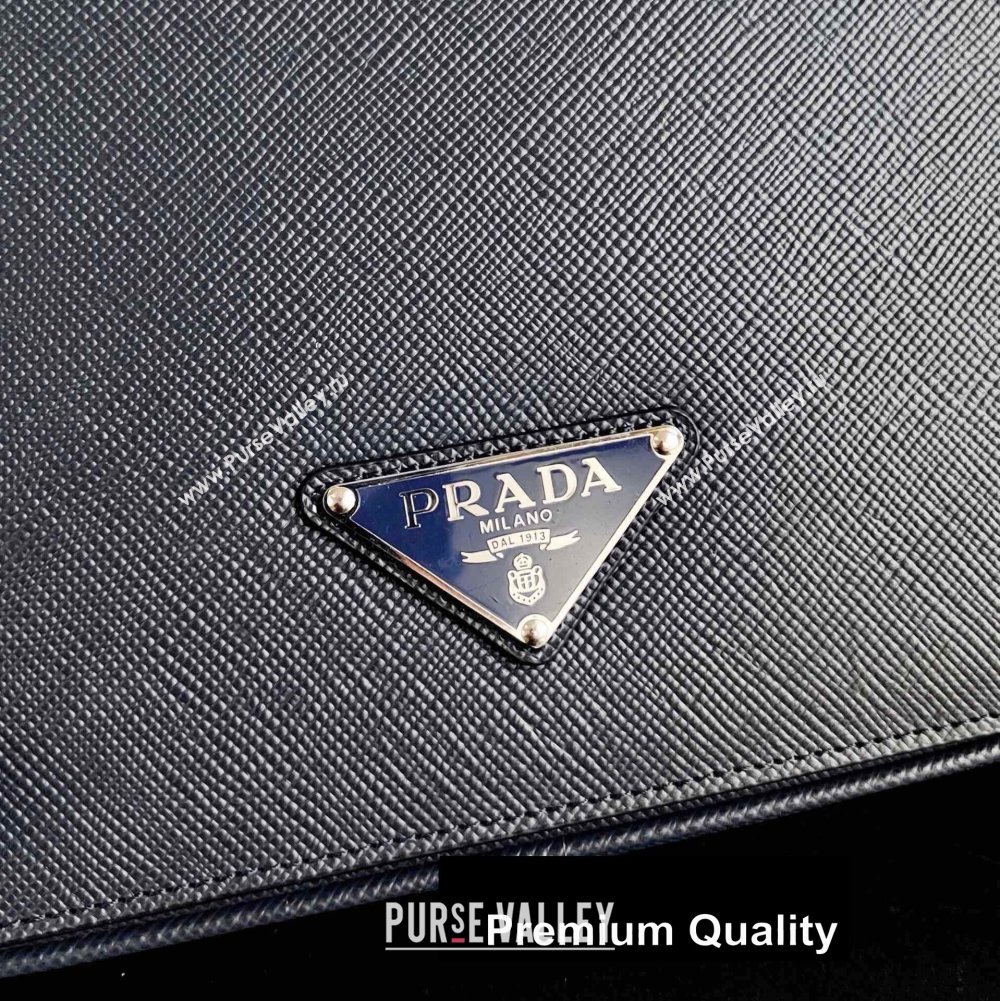 Prada Saffiano Leather Shoulder Bag with Strap 2VD038 Dark Blue 2020 (ziyin-20080409)