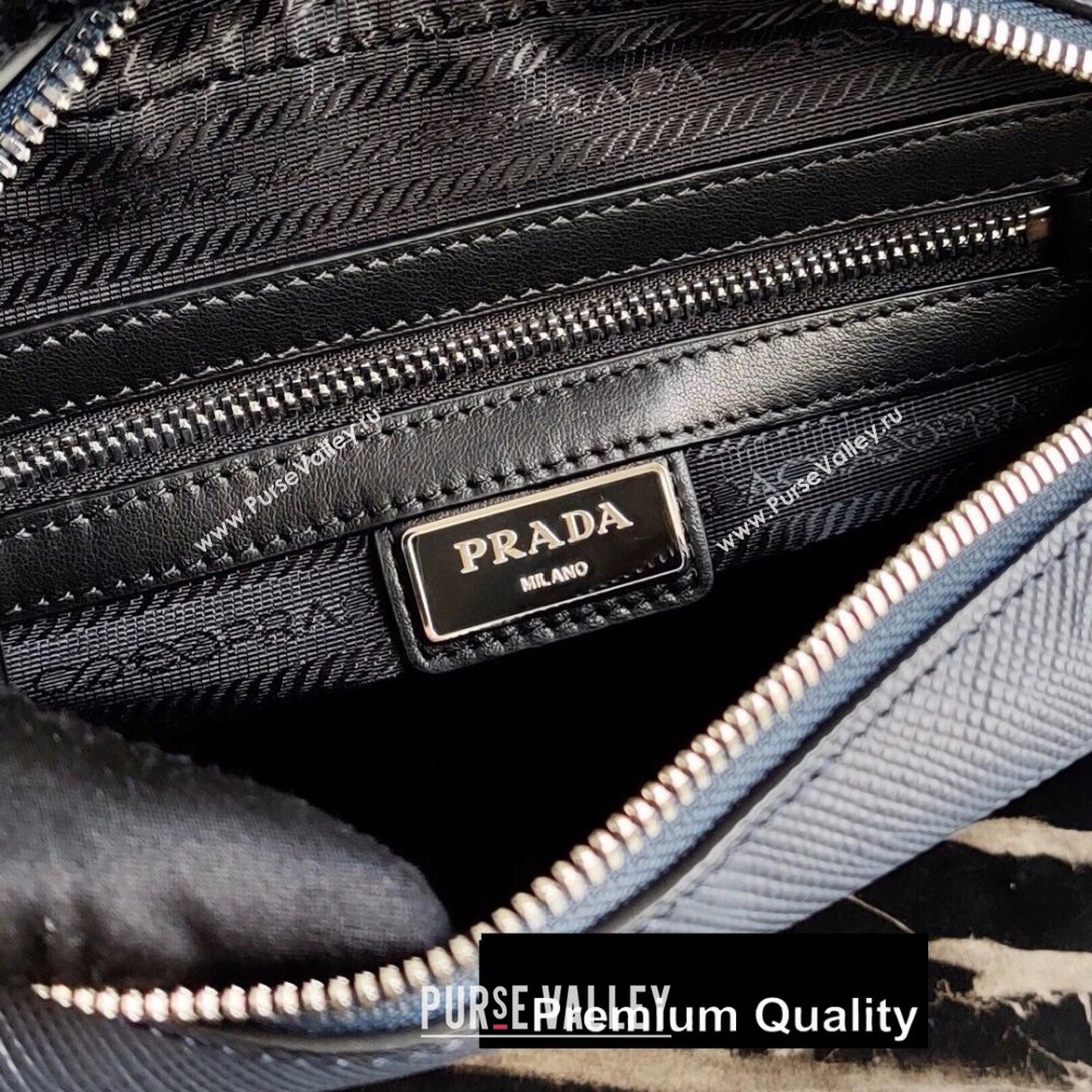 Prada Saffiano Leather Shoulder Bag with Strap 2VD038 Dark Blue 2020 (ziyin-20080409)