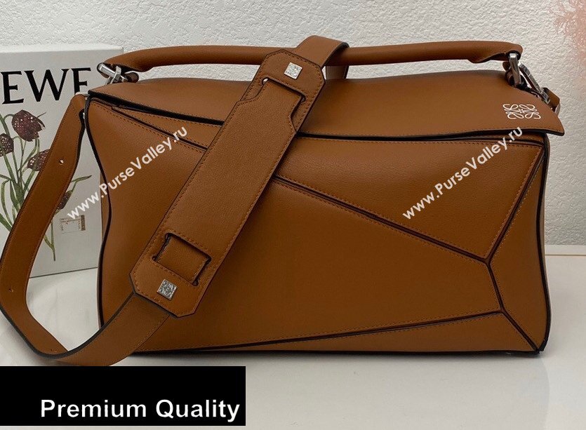 Loewe Large Puzzle Bag in Classic Calfskin Brown (nana-20080511)