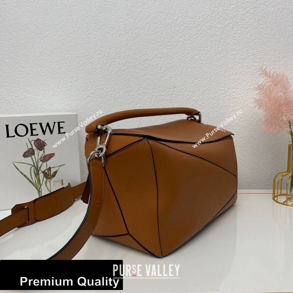 Loewe Large Puzzle Bag in Classic Calfskin Brown (nana-20080511)