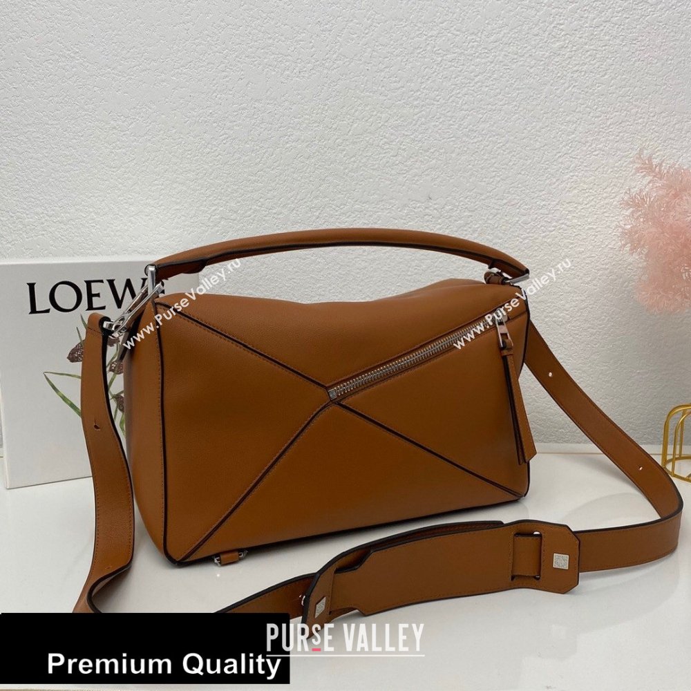 Loewe Large Puzzle Bag in Classic Calfskin Brown (nana-20080511)