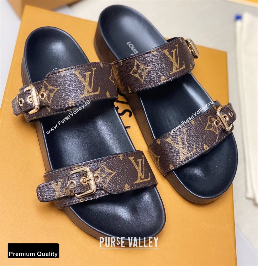 Louis Vuitton Bom Dia Flat Mules Monogram Canvas/Black 2020 (siya-20082027)