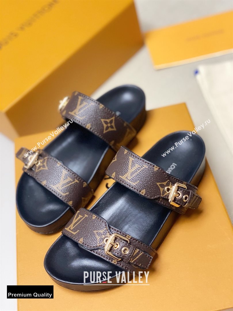 Louis Vuitton Bom Dia Flat Mules Monogram Canvas/Black 2020 (siya-20082027)