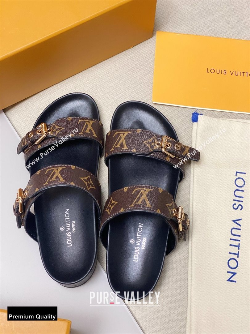 Louis Vuitton Bom Dia Flat Mules Monogram Canvas/Black 2020 (siya-20082027)