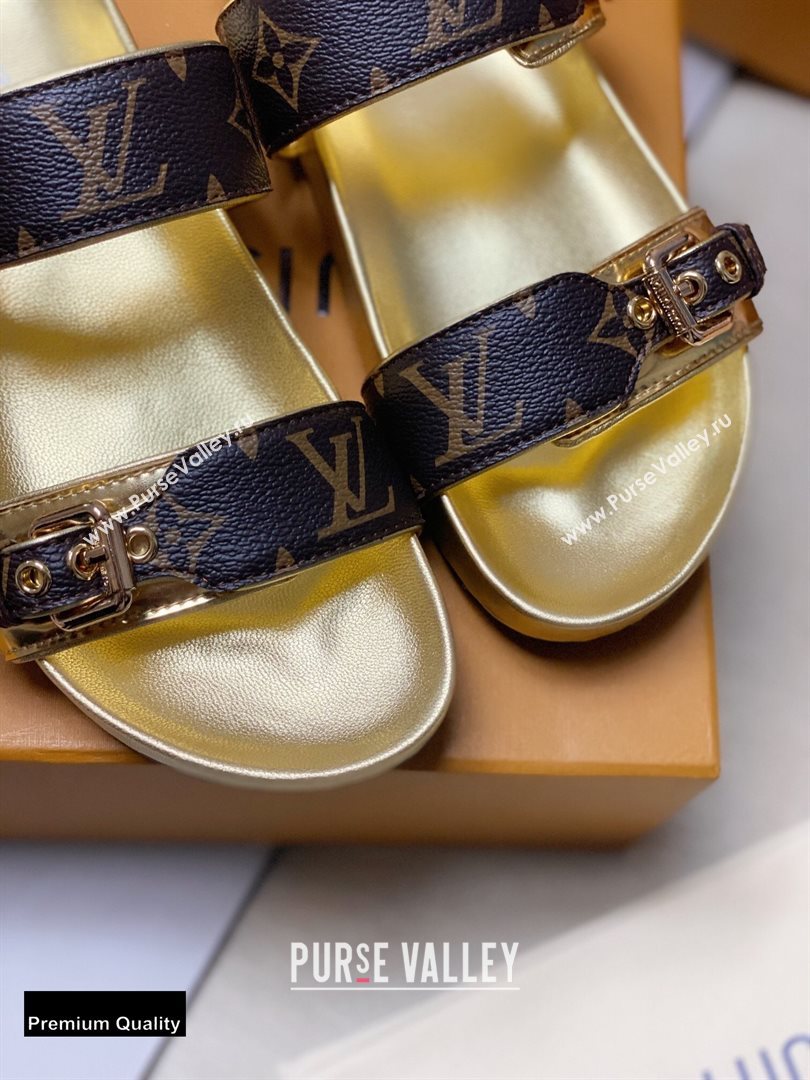 Louis Vuitton Bom Dia Flat Mules Monogram Canvas/Gold 2020 (siya-20082028)