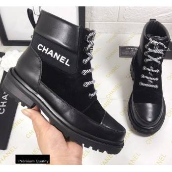 Chanel Logo Lace-Ups Ankle Boots CH10 2020 (modeng-20082210)