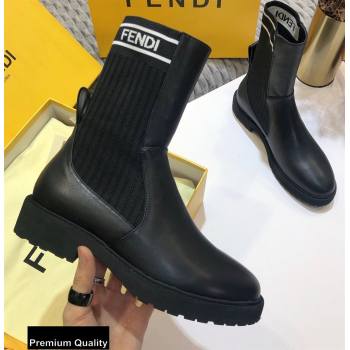 Fendi Leather Biker Ankle Boots Black 2020 (jincheng-20082110)