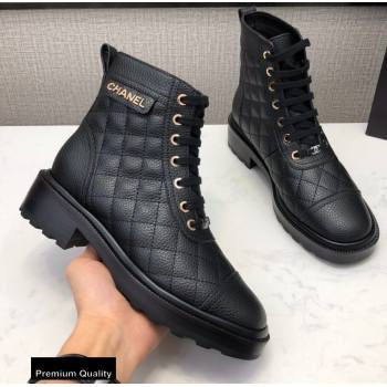 Chanel Logo Lace-Ups Ankle Boots CH01 2020 (modeng-20082201)