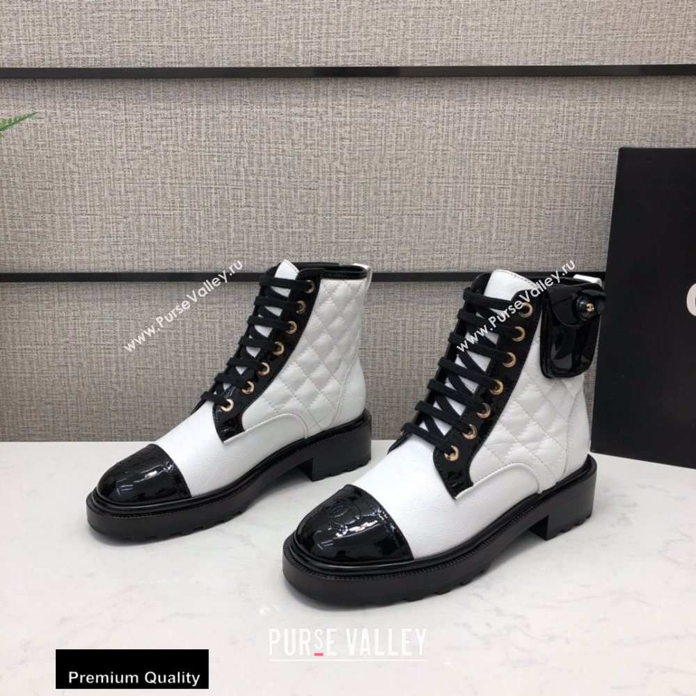 Chanel Logo Lace-Ups Ankle Boots CH02 2020 (modeng-20082202)