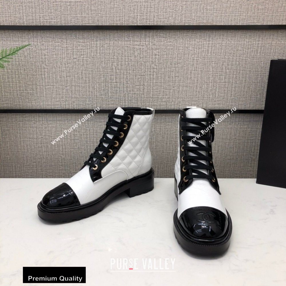 Chanel Logo Lace-Ups Ankle Boots CH02 2020 (modeng-20082202)