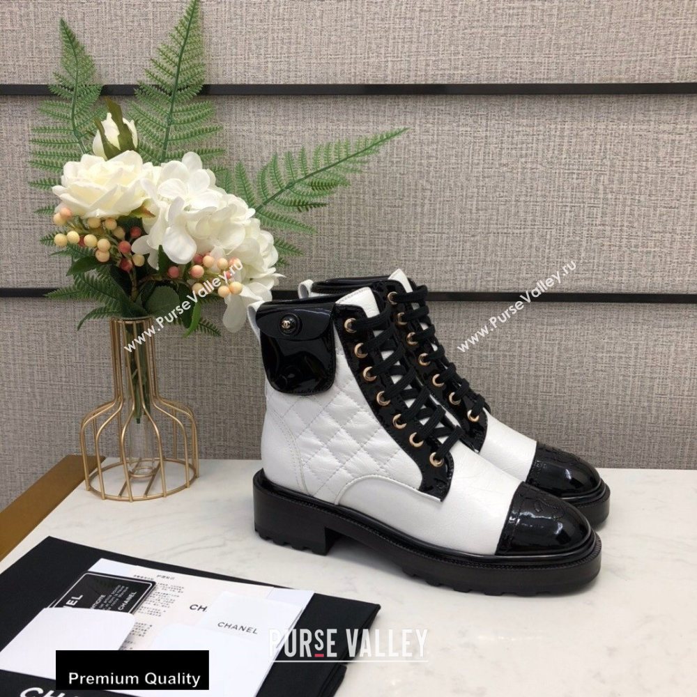 Chanel Logo Lace-Ups Ankle Boots CH02 2020 (modeng-20082202)