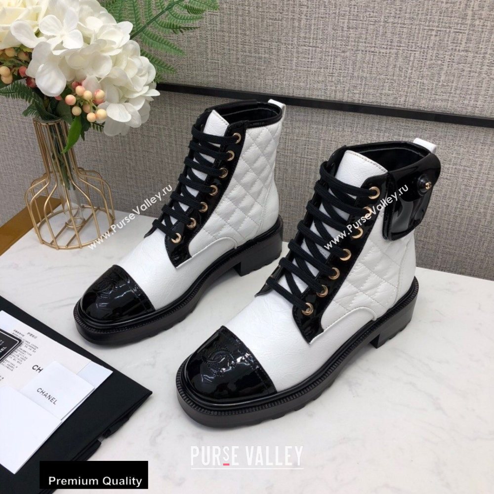 Chanel Logo Lace-Ups Ankle Boots CH02 2020 (modeng-20082202)