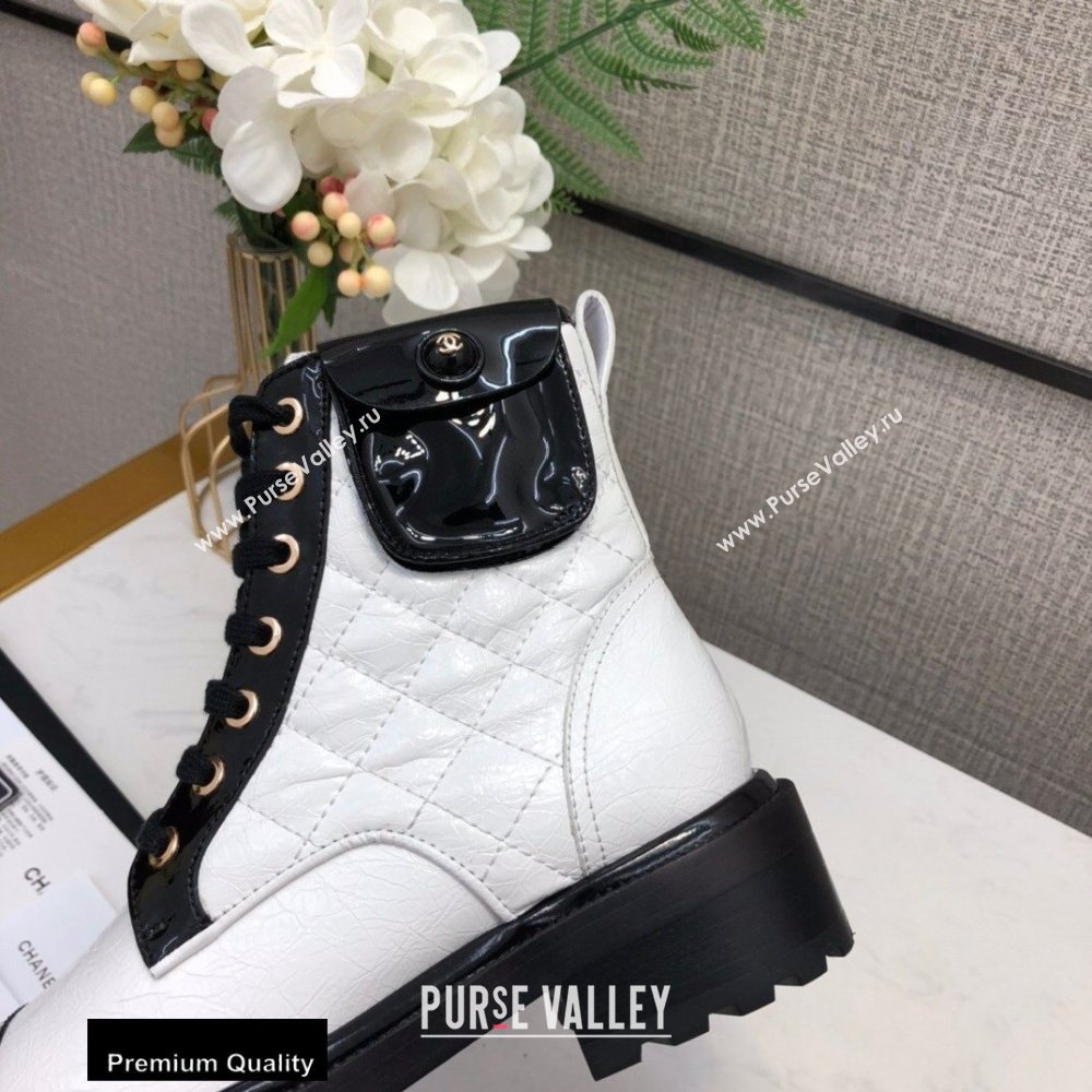 Chanel Logo Lace-Ups Ankle Boots CH02 2020 (modeng-20082202)