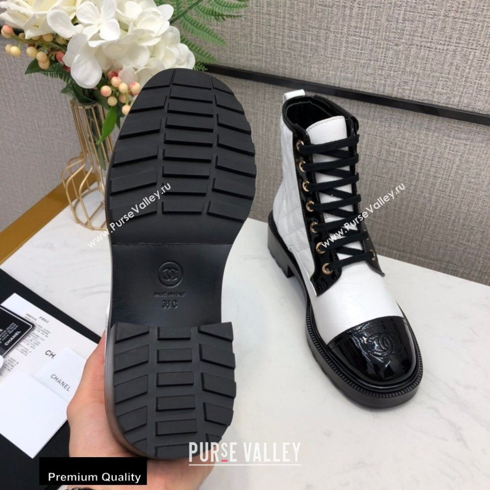 Chanel Logo Lace-Ups Ankle Boots CH02 2020 (modeng-20082202)