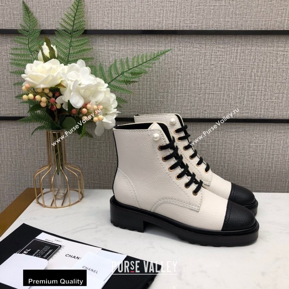 Chanel Logo Lace-Ups Ankle Boots CH06 2020 (modeng-20082206)