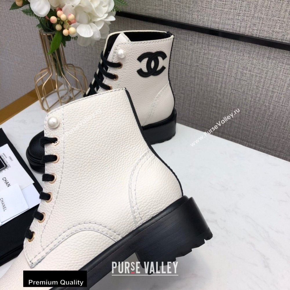 Chanel Logo Lace-Ups Ankle Boots CH06 2020 (modeng-20082206)
