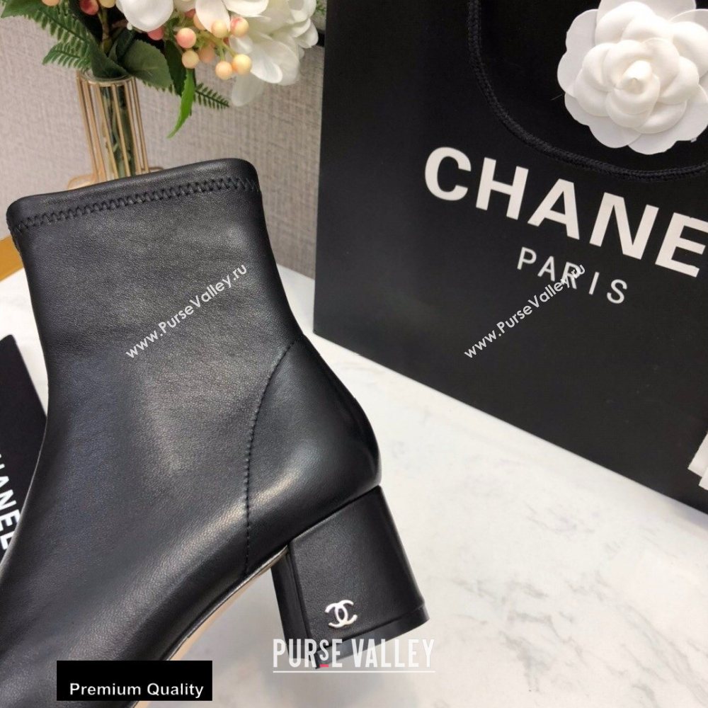 Chanel Heel 5cm Logo Leather Ankle Boots CH01 2020 (modeng-20082212)