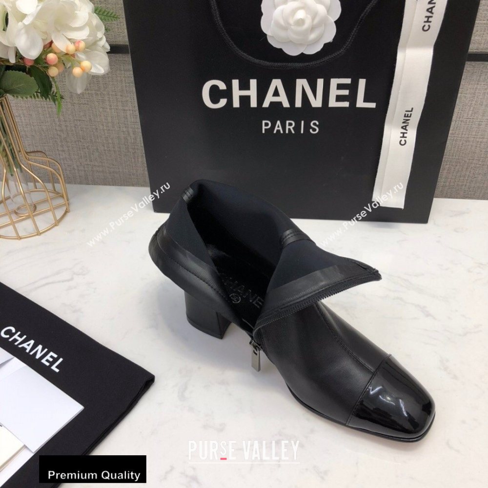 Chanel Heel 5cm Logo Leather Ankle Boots CH01 2020 (modeng-20082212)