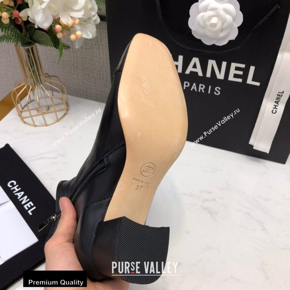 Chanel Heel 5cm Logo Leather Ankle Boots CH01 2020 (modeng-20082212)