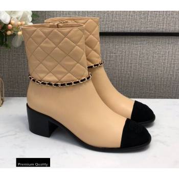 Chanel Heel 5.5cm Logo Leather Ankle Boots CH05 2020 (modeng-20082216)