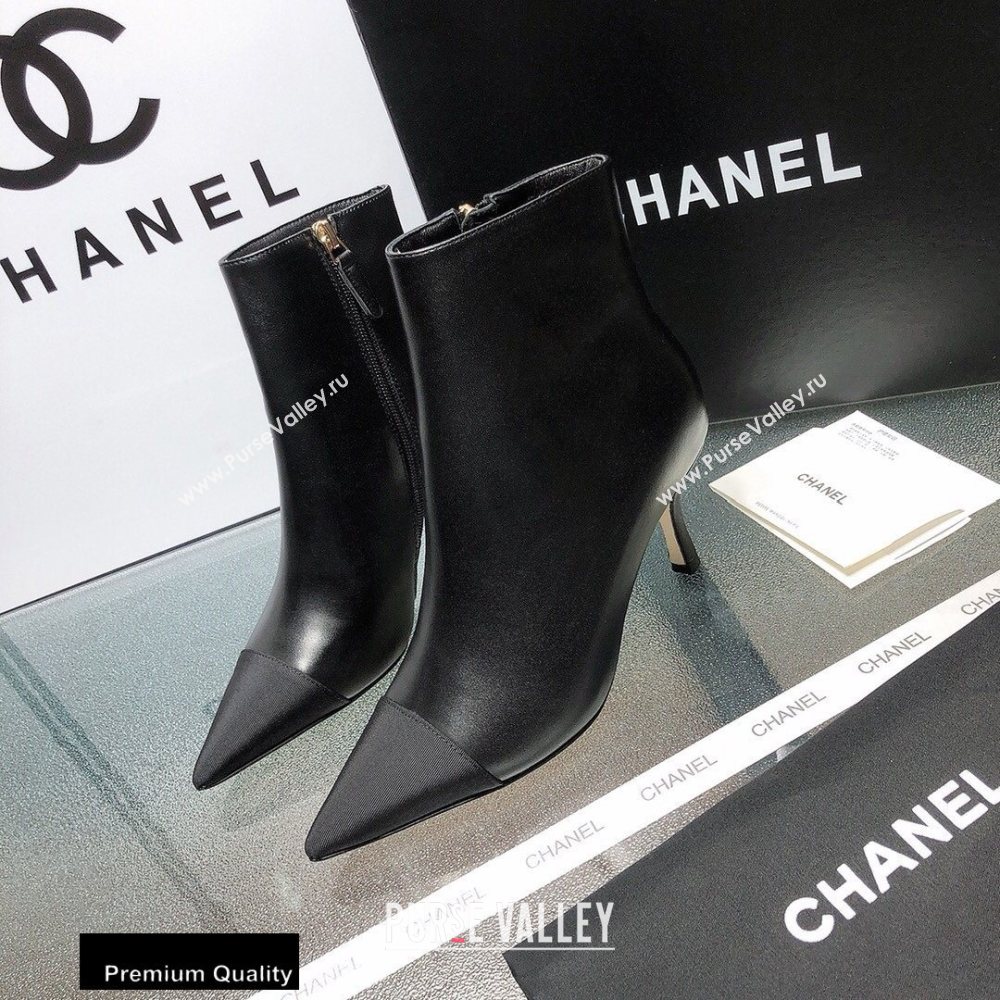 Chanel Heel 7.5cm Logo Leather Ankle Boots CH06 2020 (modeng-20082217)